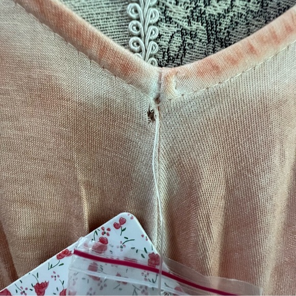 NWT FREE PEOPLE Riptide Sleeveless Open Front Dress Cutwork Lace Peach Size XS - Picture 10 of 15
